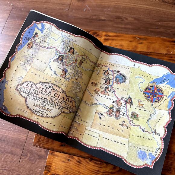 Vintage 1998 How We Crossed The West The Adventures Of Lewis & Clark Book - Picture 3 of 12